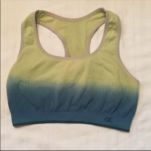 🤩Champion sports bra ombre yellow and blue small